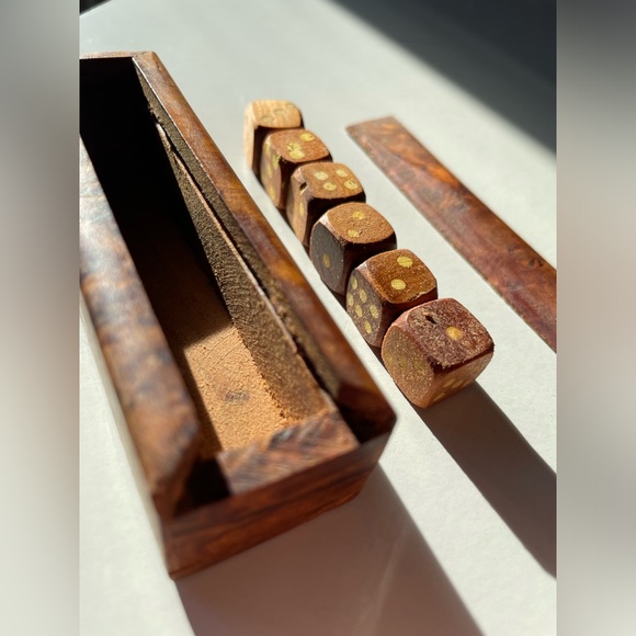 Dice Set - Moroccan burl wood dice set - Thuya handmade - Picture 4 of 6